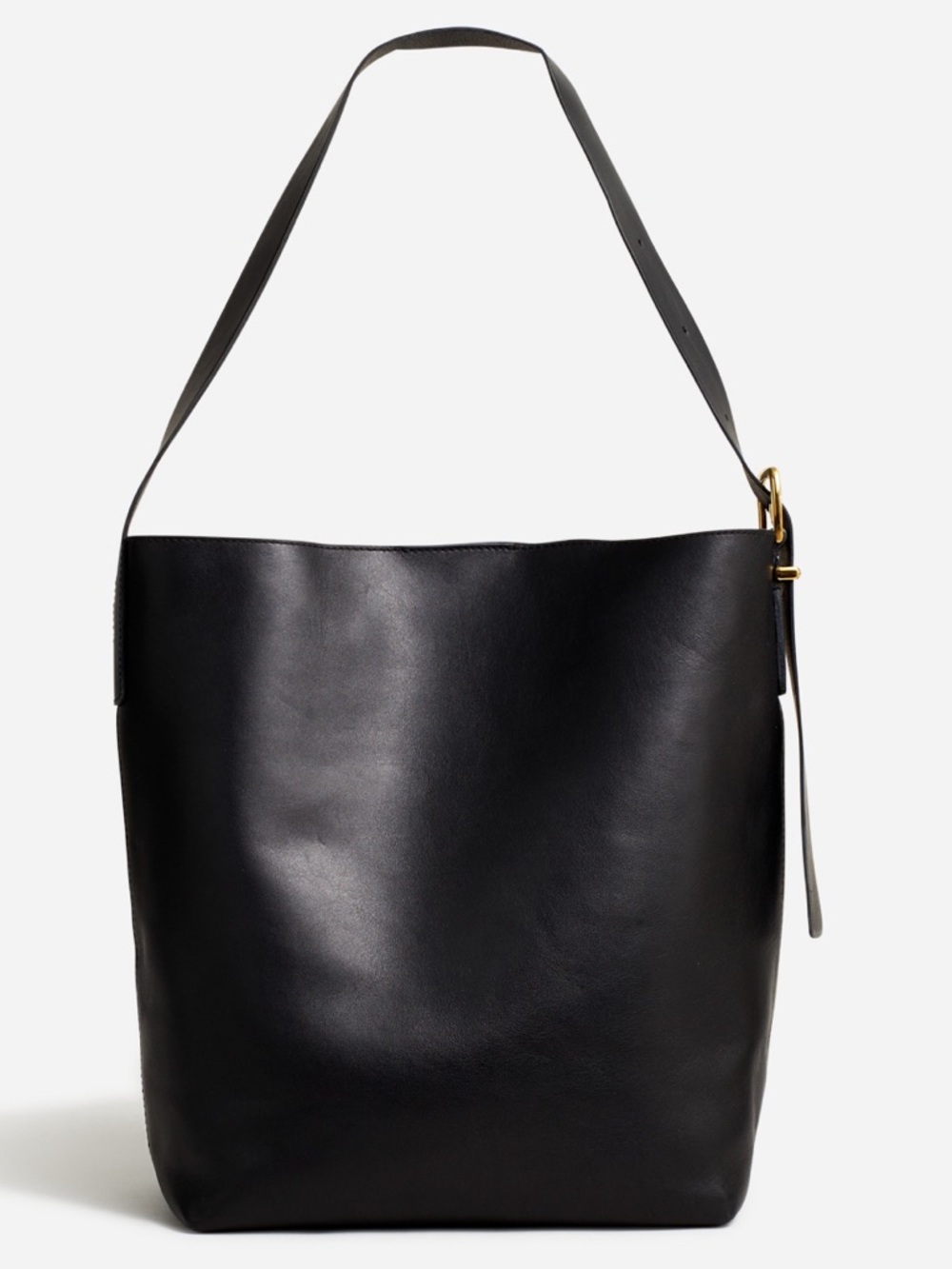 Madewell Essential Tote Bag in black leather